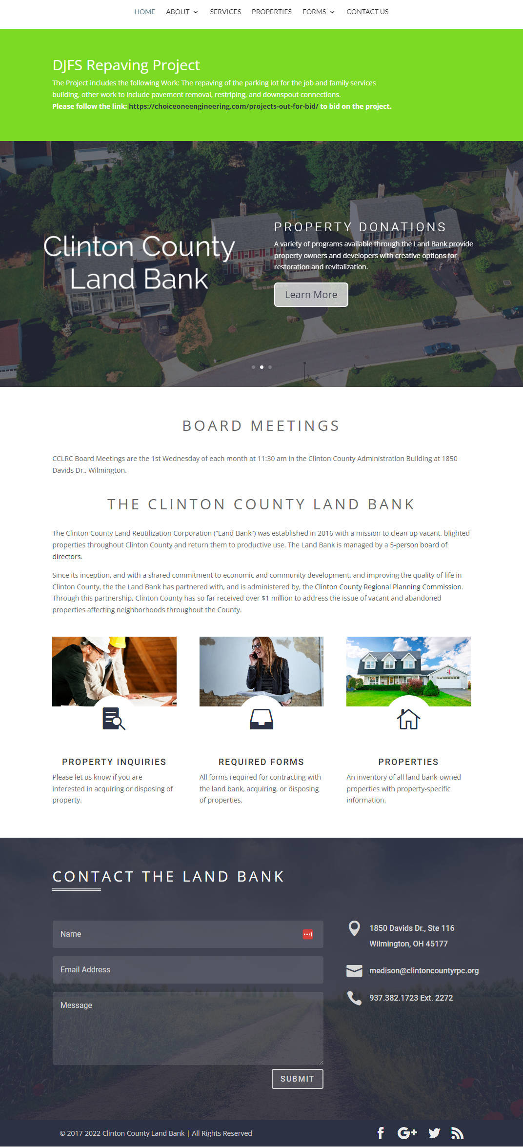 Clinton County Land Bank Website